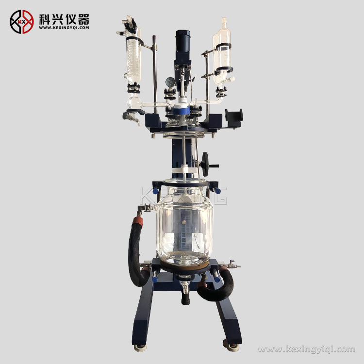 升降雙層玻璃反應釜 升降雙層玻璃反應釜